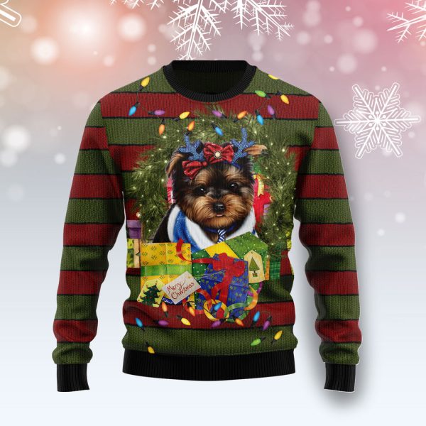 Yorkshire Terrier Gift Xmas Ugly Christmas Sweater Jezsport.com