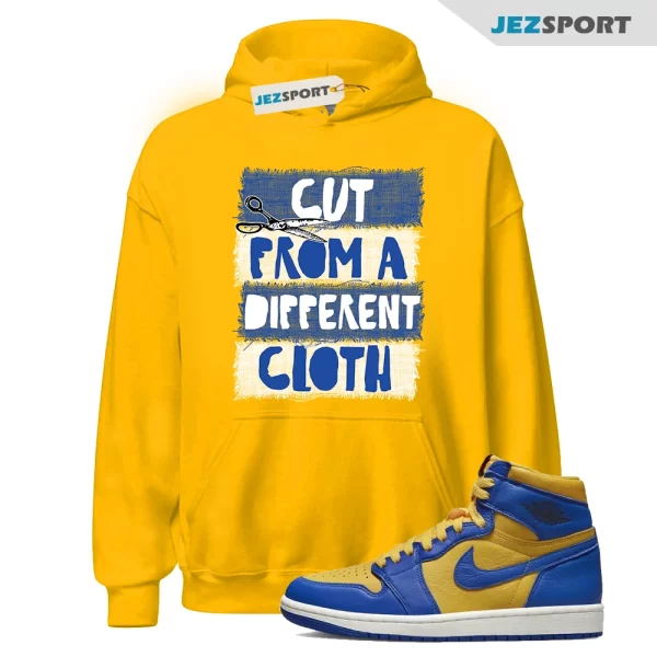 CUT Hoodie to Match 1 Reverse Laney High Varsity Maize Game Royal Jordan Dunk, FD2596-700 Matching Sneaker Hoodie