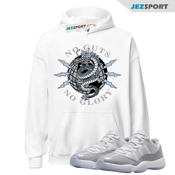 Jordan 11 Low Cement Grey Hoodie, No Guts Hoodie Matching Cement Grey 11s, AV2187-140 Matching Sneaker Hoodie