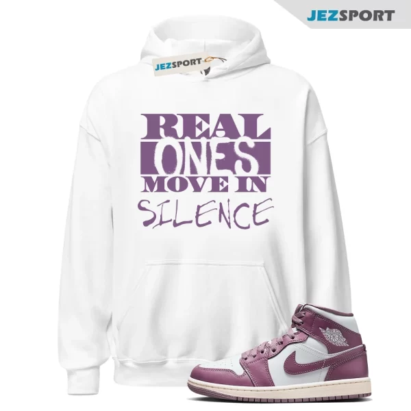 1 High OG Mauve Sky Jordan White Hoodie to Match Sneakers R1, DZ5485-105 Matching Sneaker Hoodie