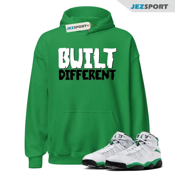 BUILT Hoodie to Match Jordan 6 Rings Lucky Green Pine Stadium Mid High Two Trey 1, 322992-131 Sneaker Match Hoodie