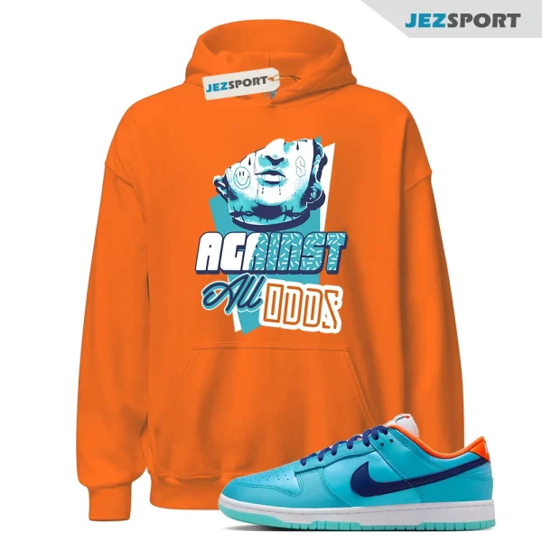 All Odds Hoodie Orange to Match Dunk Low Baltic Blue Total Orange, HQ1538-416 Matching Sneaker Hoodie