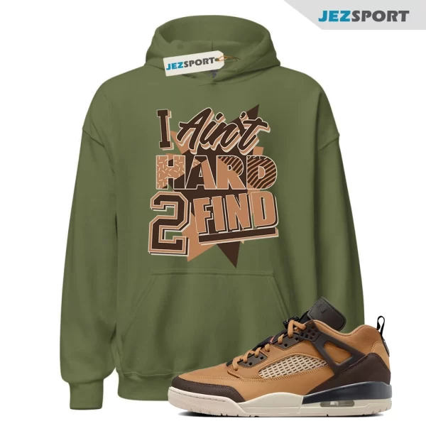 Rare Find Sneaker Hoodie Olive to Match Jordan Spizike Low Flax, FQ1759-202 Matching Sneaker Hoodie