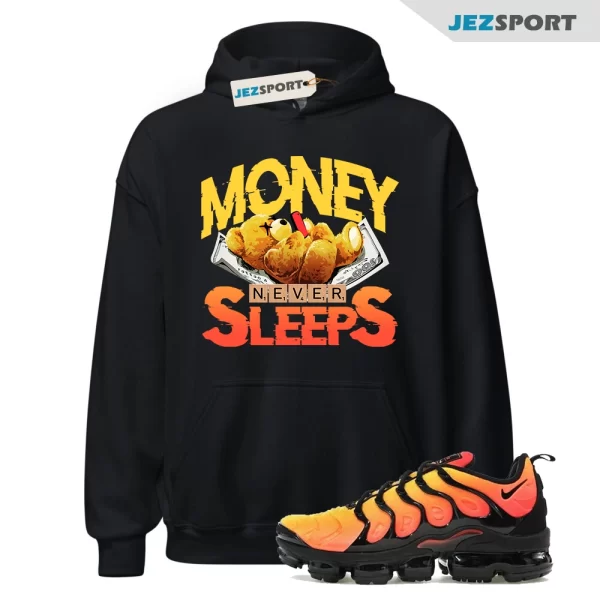 VaporMax Crimson Total Orange Plus Black Hoodie Match MNS, 924453-006 Matching Sneaker Hoodie