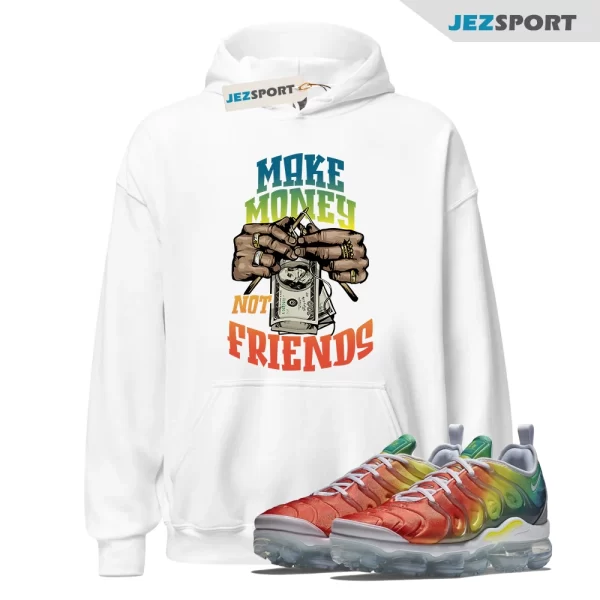 VaporMax Rainbow Air Plus White Neptune Blue Dynamic Yellow Hoodie Match MM, 924453-103 Matching Sneaker Hoodie