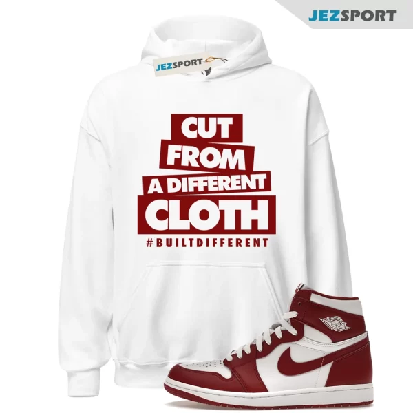 1 Artisanal Team Red Retro High OG White Hoodie Match CLOTH, DZ5485 160 Matching Sneaker Hoodie