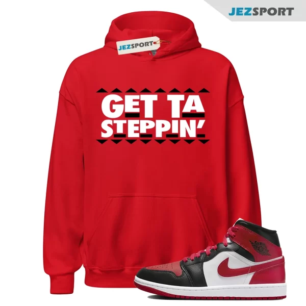 1 Alternate Bred Toe Gym Red Black White Mid Hoodie Match GET, BQ6472-079 Matching Sneaker Hoodie