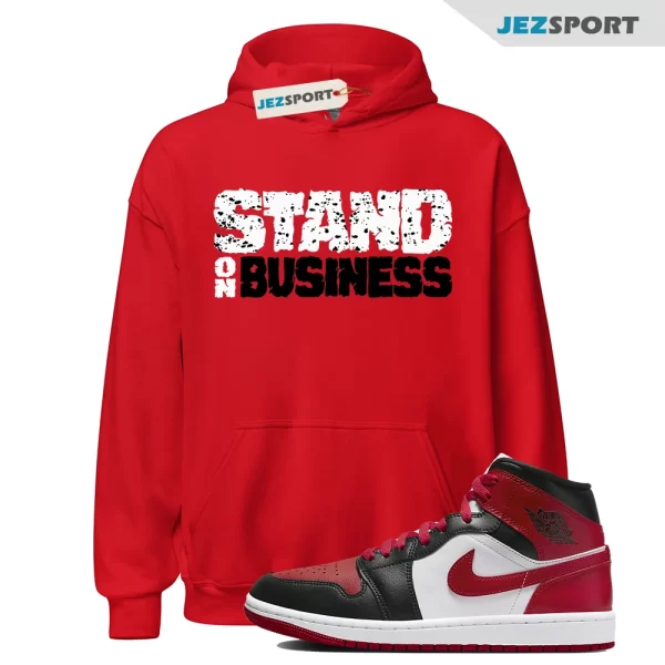 1 Alternate Bred Toe Gym Red Black White Mid Hoodie Match SOB, BQ6472-079 Matching Sneaker Hoodie