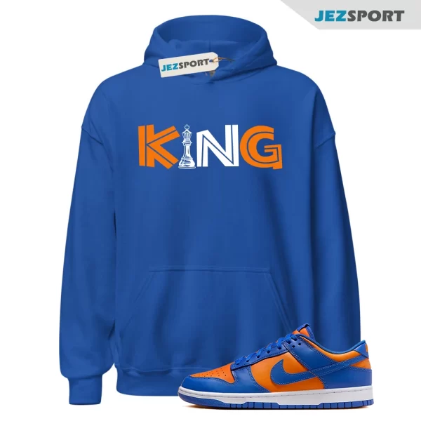 Dunk Knicks Team Royal Blue Orange Low Bright Ceramic Hoodie Match KING, DV0833-800 Matching Sneaker Hoodie