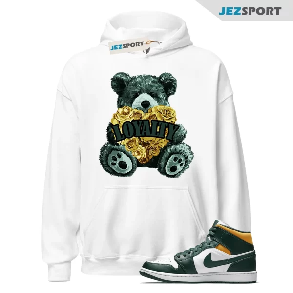 LYLTY Hoodie to match Jordan 1 Mid Sonic GS Dark Green Yellow Seattle Pine Noble, 554725-371 Matching Sneaker Hoodie