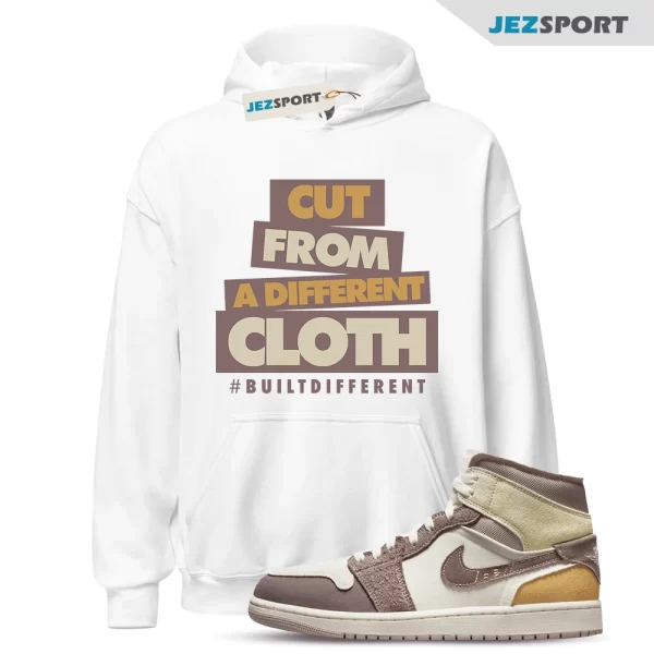 CLOTH Hoodie to match Air Jordan 1 Mid SE Craft Inside Out Taupe Haze Sail Gold, DM9652-102 Sneaker Match Hoodie