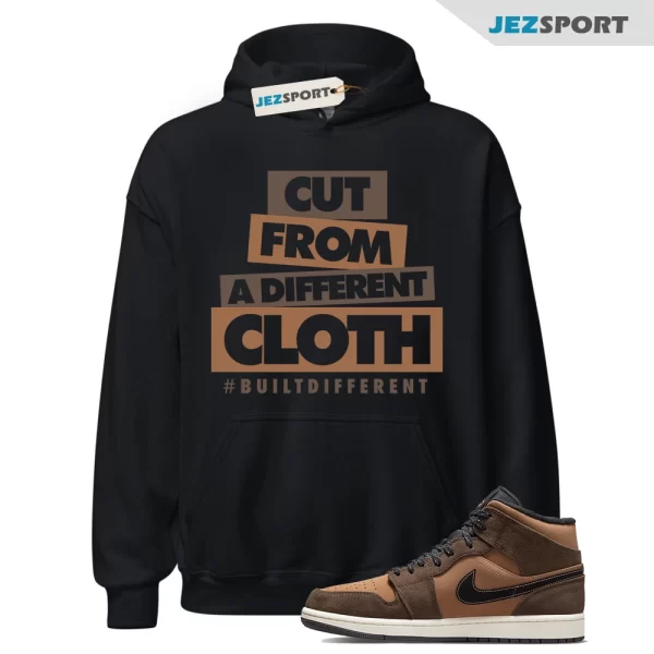 CLOTH Hoodie to match Jordan 1 Mid SE Dark Chocolate Archaeo Brown Crimson Bliss, DC7248 200 Matching Sneaker Hoodie