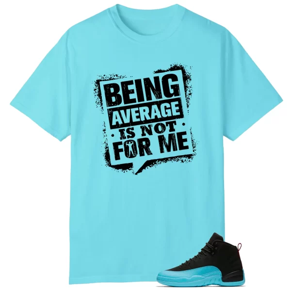 Average Not Me Tee Matches AIR JORDAN 12 GAMMA BLUE Sneaker 130690-027 Jezsport.com