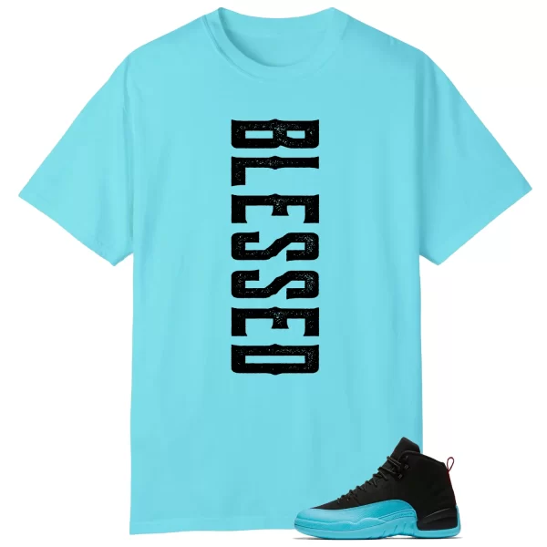 Blessed Tee | AIR JORDAN 12 GAMMA BLUE Match 130690-027 Jezsport.com