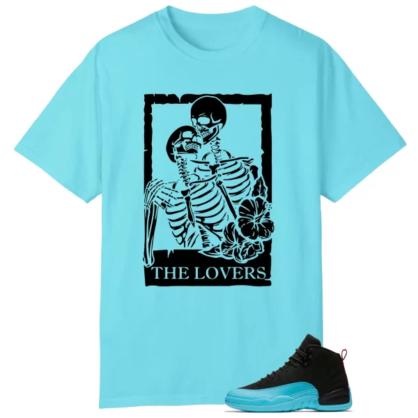 Lovers Tee for AIR JORDAN 12 GAMMA BLUE Sneakers 130690-027 Jezsport.com