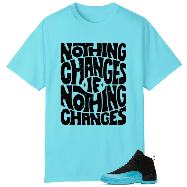 AIR JORDAN 12 GAMMA BLUE Style: Nothing Changes Tee 130690-027 Jezsport.com