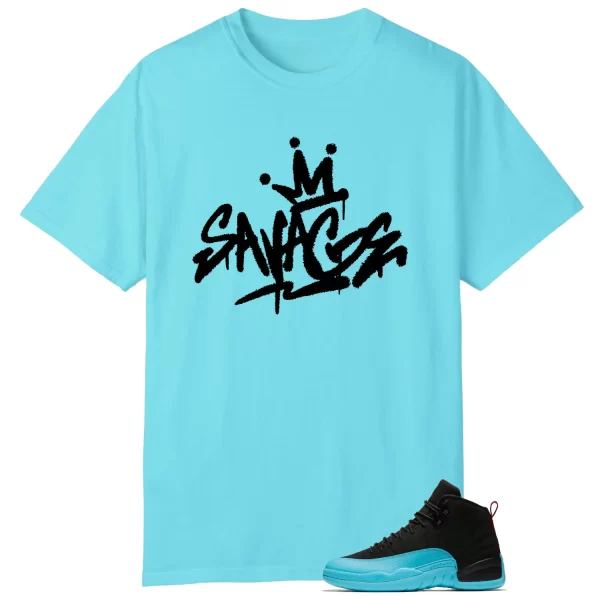 Savage Style Shirt for AIR JORDAN 12 GAMMA BLUE Lovers 130690-027 Jezsport.com