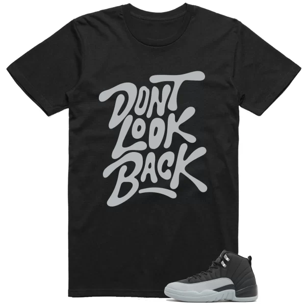 Jordan 12 Retro Barons Black/Wolf Grey-White Style: Don’t Look Back Shirt CT8013-010 Jezsport.com