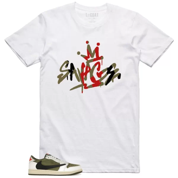 Savage Style Shirt for Jordan 1 Low x Travis Scott Medium Olive Lovers DM7866-200 Jezsport.com