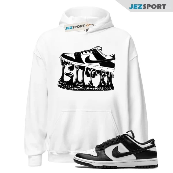 Shoe Stuck Unisex Hoodie, Sneaker Hoodie To Match Dunks Panda Black White, DD1391-100 Sneaker Match Hoodie