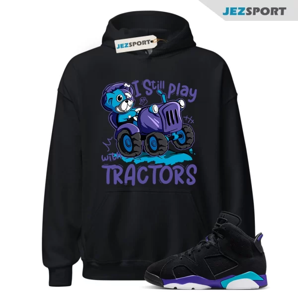 Air Jordan 6 Aqua 6s Hoodie Match Play With Tractors BER, CT8529-004 Matching Sneaker Hoodie