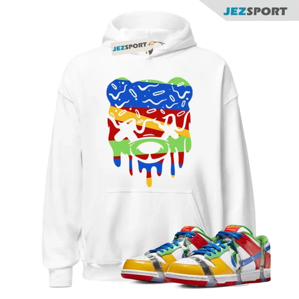 DRIPPY for Dunk Low SB Sandy Hyper Royal Green Red Multicolor Hoodie Match, FD8777-100 Matching Sneaker Hoodie