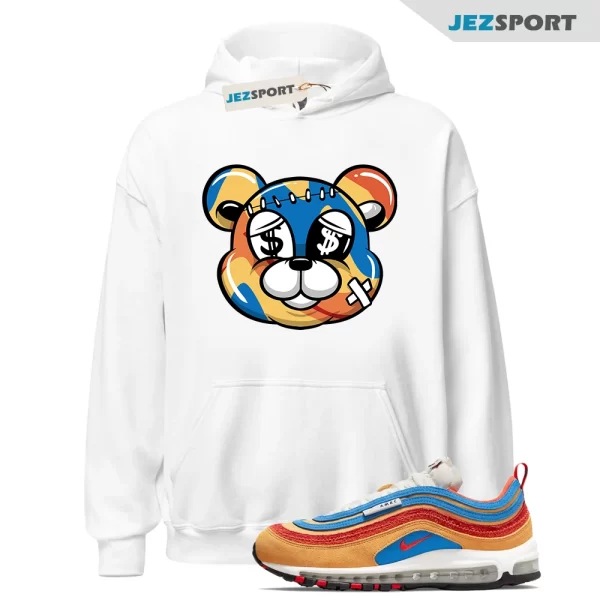 STITCH Hoodie for N Air Max 97 Running Club AMRC Orange Blue Yellow Red 90 95, DH1085-700 Matching Sneaker Hoodie