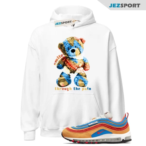 SMILE Hoodie for N Air Max 97 Running Club AMRC Orange Blue Yellow Red 90 95 1, DH1085-700 Matching Sneaker Hoodie