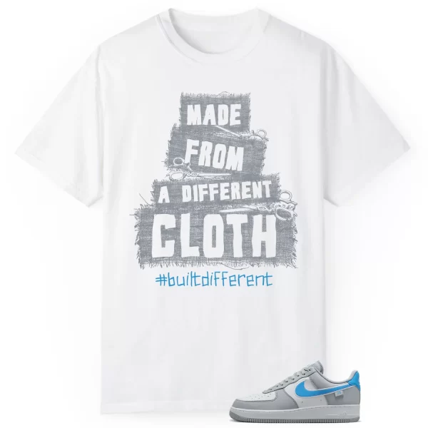 Built Different Tee for Air Force 1 Low '07 Next Nature Wolf Grey University Blue HM0721-001 Jezsport.com