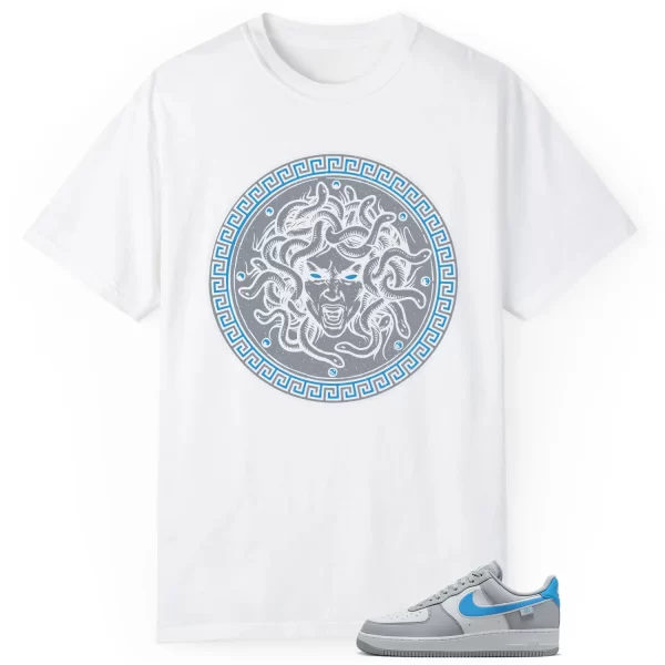 Medusa Tee for Air Force 1 Low '07 Next Nature Wolf Grey University Blue Kicks HM0721-001 Jezsport.com