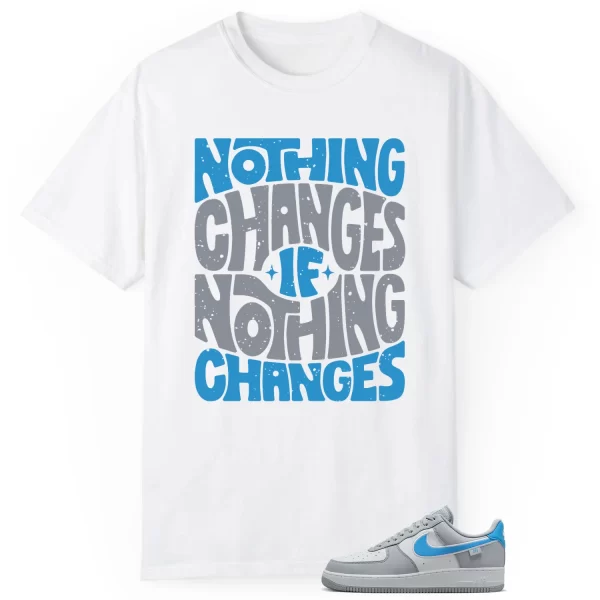 Air Force 1 Low '07 Next Nature Wolf Grey University Blue Style: Nothing Changes Tee HM0721-001 Jezsport.com