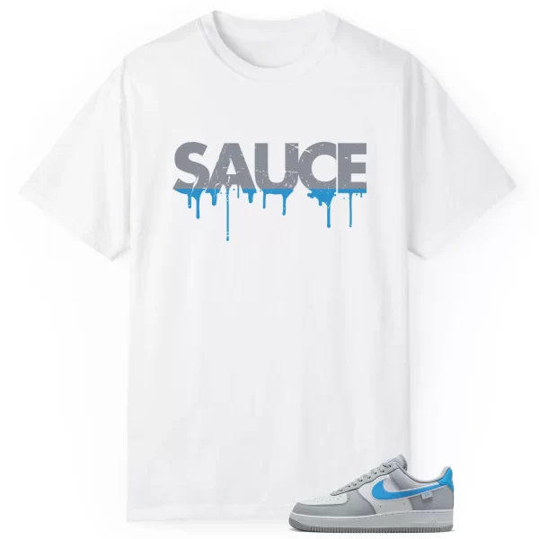 Sauce Tee to Match Your Air Force 1 Low '07 Next Nature Wolf Grey University Blue HM0721-001 Jezsport.com