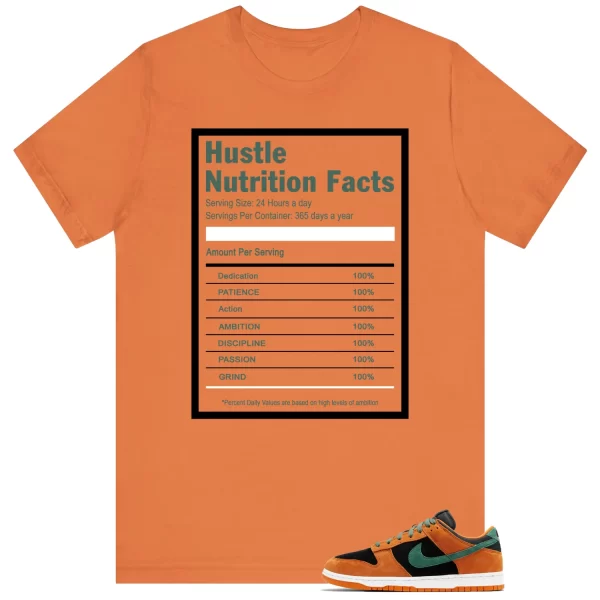 Hustle Facts: Motivational Graphic for Dunk Low Ceramic Black Nori DA1469-001 Jezsport.com