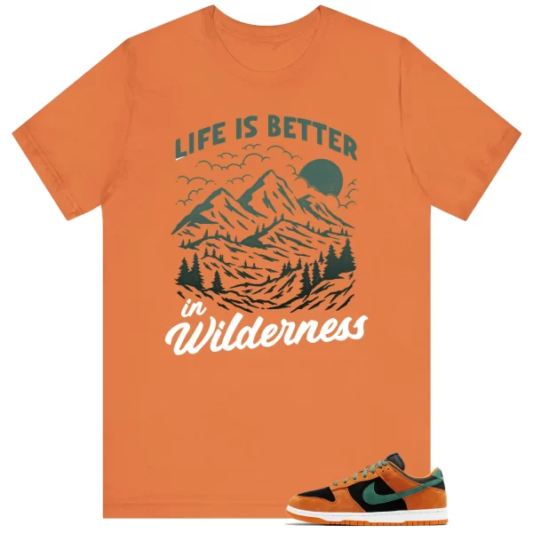 Wilderness Tee – Perfect with Dunk Low Ceramic Black Nori DA1469-001 Jezsport.com