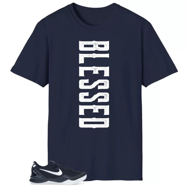 Blessed Tee | Kobe 8 Protro College Navy Match HF9550-400 Jezsport.com