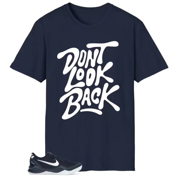 Kobe 8 Protro College Navy Style: Don’t Look Back Shirt HF9550-400 Jezsport.com