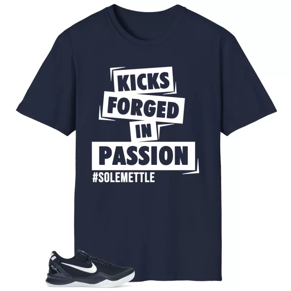 Passion Kicks Tee – Perfect Match for Kobe 8 Protro College Navy HF9550-400 Jezsport.com