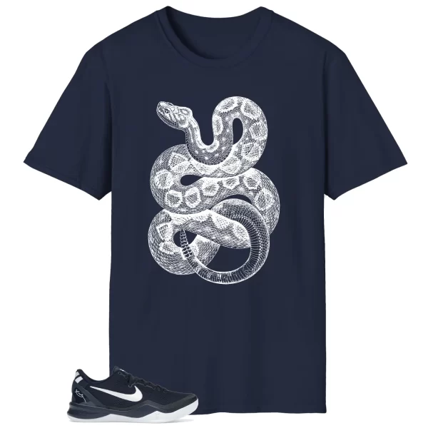 Python Snake Shirt for Kobe 8 Protro College Navy Sneaker HF9550-400 Jezsport.com