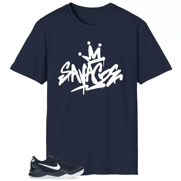 Savage Style Shirt for Kobe 8 Protro College Navy Lovers HF9550-400 Jezsport.com