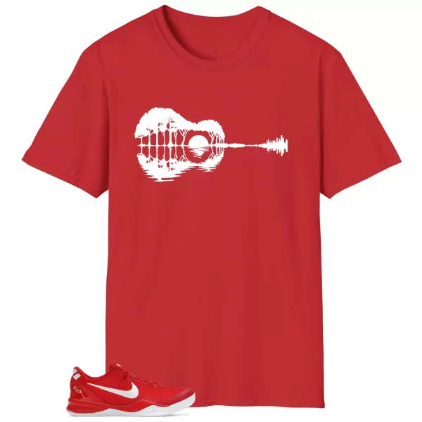 Guitar Shirt for Kobe 8 Protro University Red Sneaker HF9550-600 Jezsport.com