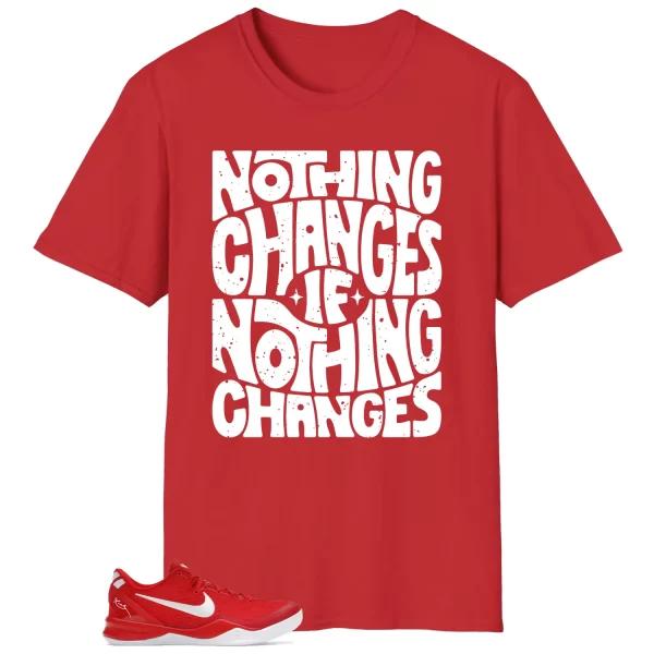 Kobe 8 Protro University Red Style: Nothing Changes Tee HF9550-600 Jezsport.com