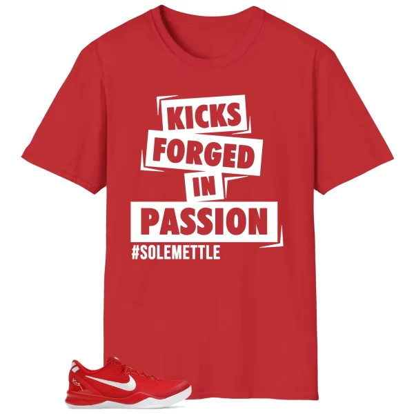 Passion Kicks Tee – Perfect Match for Kobe 8 Protro University Red HF9550-600 Jezsport.com