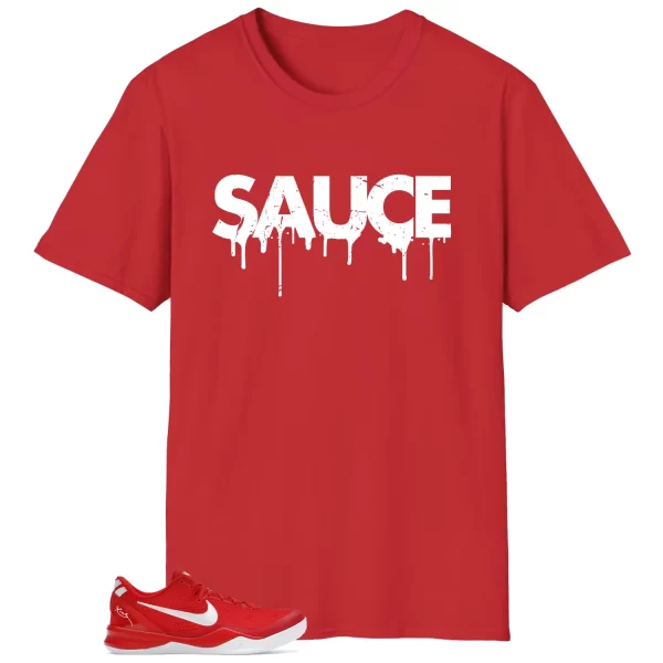 Sauce Tee to Match Your Kobe 8 Protro University Red HF9550-600 Jezsport.com