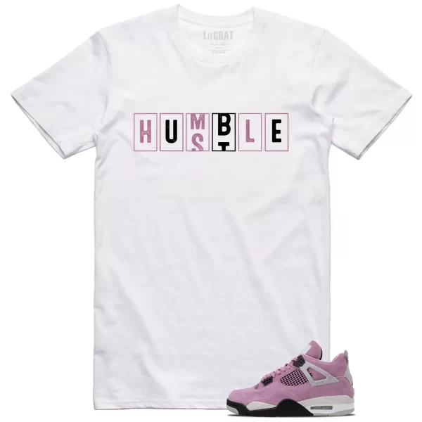 WMNS Air Jordan 4 Retro Orchid – Hustle Humble T-Shirt AQ9129-501 Jezsport.com