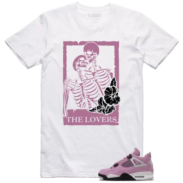 Lovers Tee for WMNS Air Jordan 4 Retro Orchid Sneakers AQ9129-501 Jezsport.com