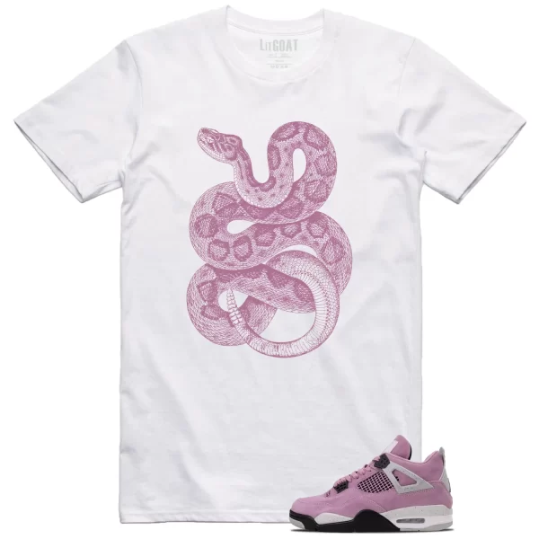 Python Snake Shirt for WMNS Air Jordan 4 Retro Orchid Sneaker AQ9129-501 Jezsport.com