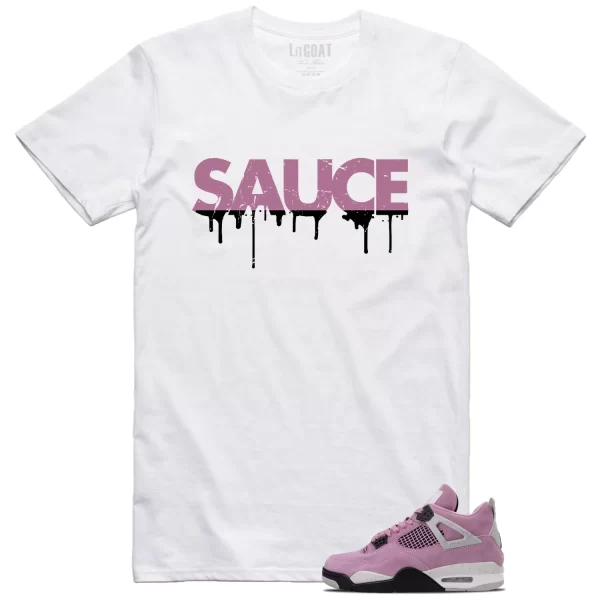 Sauce Tee to Match Your WMNS Air Jordan 4 Retro Orchid AQ9129-501 Jezsport.com