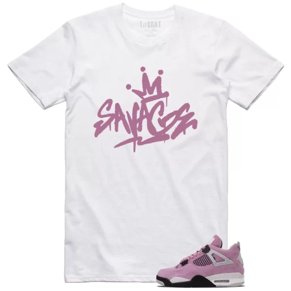 Savage Style Shirt for WMNS Air Jordan 4 Retro Orchid Lovers AQ9129-501 Jezsport.com