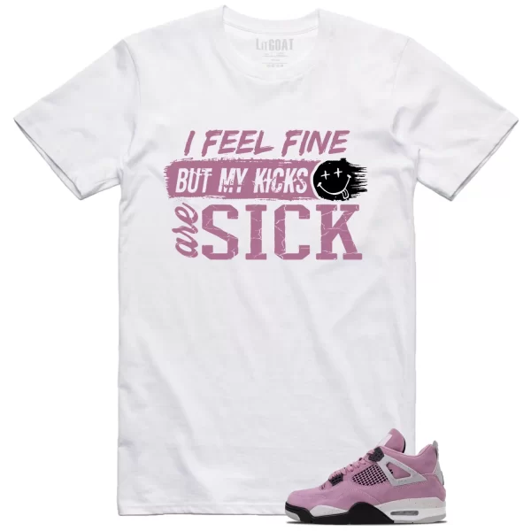 WMNS Air Jordan 4 Retro Orchid Match: Sick Kicks Shirt AQ9129-501 Jezsport.com