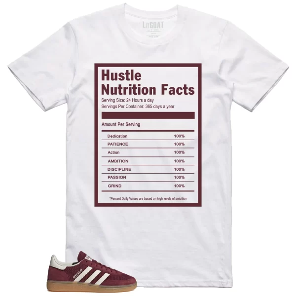 Hustle Facts: Motivational Graphic for Handball Spezial Shadow Red Off White JI1020 Jezsport.com